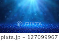 A close up of a blue background with a bright light 127099967