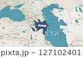 Borders of the state of Azerbaijan on the map 127102401
