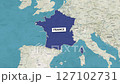 Borders of the state of France on the map 127102731