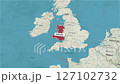 Borders of the state of Wales on the map 127102732