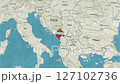 Borders of the state of Montenegro on the map 127102736