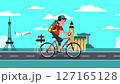 Woman Traveling Around the World by Bicycle - Global Adventure Animation Woman Traveling Around the World by Bicycle - Global Adventure Animation 127165128