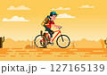 Woman Cycling Through Desert Landscape - Adventure Travel Animation Woman Cycling Through Desert Landscape - Adventure Travel Animation 127165139