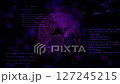 Purple globe digital Tau network CG animation 127245215