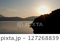 Lake Ikeda, Kagoshima, drone at sunset 127268839