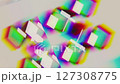 Colorful abstract motion of cubes and squares 127308775