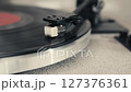 Classic Vinyl Record Player Close-Up in Action 127376361