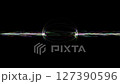 Lines Go Through Orb. Sci-fi Animation. Abstract Animated Line Background. Loop Animation 127390596