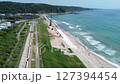 世界一長いベンチ 空撮 世界一長いベンチ 空撮 127394454