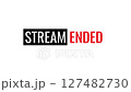 Stream Ended Thanks For Watching Animated Banner with White, Red, Black Letters And Black Background. 127482730