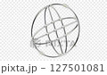 Rotating Y2K Abstract Object in Chrome, Seamless Loop, Alpha Channel 127501081