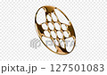 Rotating Y2K Abstract Object in Gold, Seamless Loop, Alpha Channel 127501083