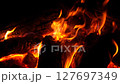 Flame bonfire close-up slow motion 127697349
