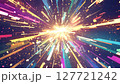 具有彩色光爆炸和粒子擴散的抽象視覺運動 127721242