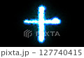 A 10-second countdown in Chinese numerals with blue flames created using computer graphics 127740415