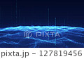 Big data waves that send data to be processed and sent to the system. In the fast-paced digital age and data analytics technology that drives organizations and businesses into the future. 127819456