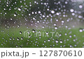 Raindrops on a window (with rain sounds) 127870610