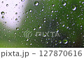 Raindrops on a window (with rain sounds) 127870616