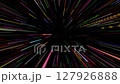 Particles Colorful Rays Black Background 127926888