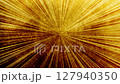 Thin golden streaks of light on a textured background - radial lines 127940350