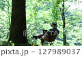 Man working in nature remote work 127989037