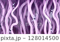 Skin aging process. Degradation of fibroblasts, destruction of collagen and elastin fibers, and the wrinkle formation process, sagging skin, loss of volume, and loss of elasticity. 3D animation 128014500