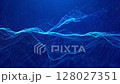 Vertical video of a blue abstract background with a neon data matrix representing the constant flow of information in our digital society.. 128027351