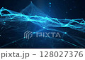 Exploring futuristic blue data visualization over a dark background 128027376
