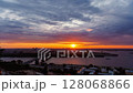 A sunset time-lapse capturing the famous view of the arrow in Nizhny Novgorod 128068866