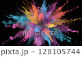 Colorful abstract animation material with splashes of watercolors 128105744