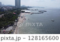 Aerial views of coast line under the sky 128165600