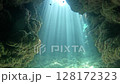 A curtain of light entering the water 128172323