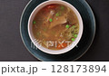 Hot meat soup with vegetables 128173894