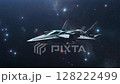 Spaceship background video floating in near-future space 128222499
