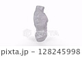 Male torso isolated on white 3d rendering 128245998