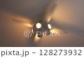 Rotating ceiling fan light zoom out 128273932