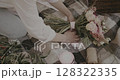 Floristry creating flower arrangement. woman business concept 4k 128322335