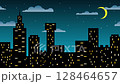 Animated Night Cityscape with Moving Clouds - Cartoon Style Animated Night Cityscape with Moving Clouds - Cartoon Style 128464657