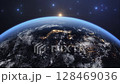 地球上空アジア 128469036