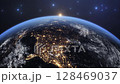 地球上空アメリカ 128469037