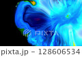 A Beautiful and Vibrant Blue Abstract Fluid Art Background that Captivates the Eye 128606534