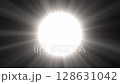 Circle White Bright Glowing Light Appears in Dark Room. Light in the End of Tunnel. Concept of Success and Religious. Hope and Peace. Sunrise Sunset 128631042