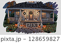 Halloween decorations to brighten up your autumn entrance 128659827