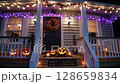 A cute Halloween world spreads out at the entrance of the house 128659834
