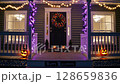 Halloween decorations at the entrance 128659836