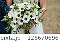 wedding Bouquet with anemones and greenery. 128670696