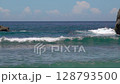 Surfing Wave and Tropical Coast. Slow Motion 128793500