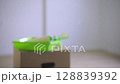 The container for paint rollers has been introduced in the newly space. 128839392