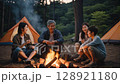 Family camping during summer vacation AI generated images 128921180