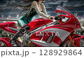 賽車中的女性 128929864